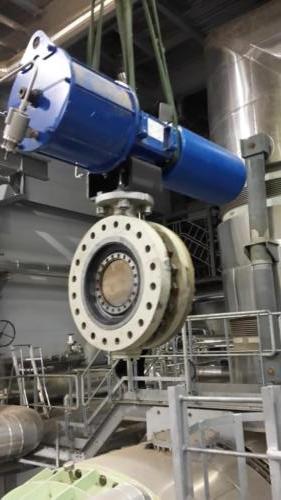 Klapka VANESSA, typ 30.000 s pneupohonem BIFFI